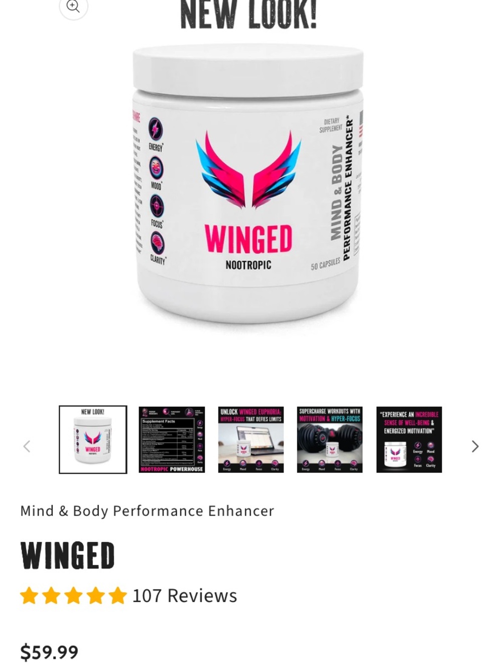 Elyvate Labs Winged Nootropic supplement